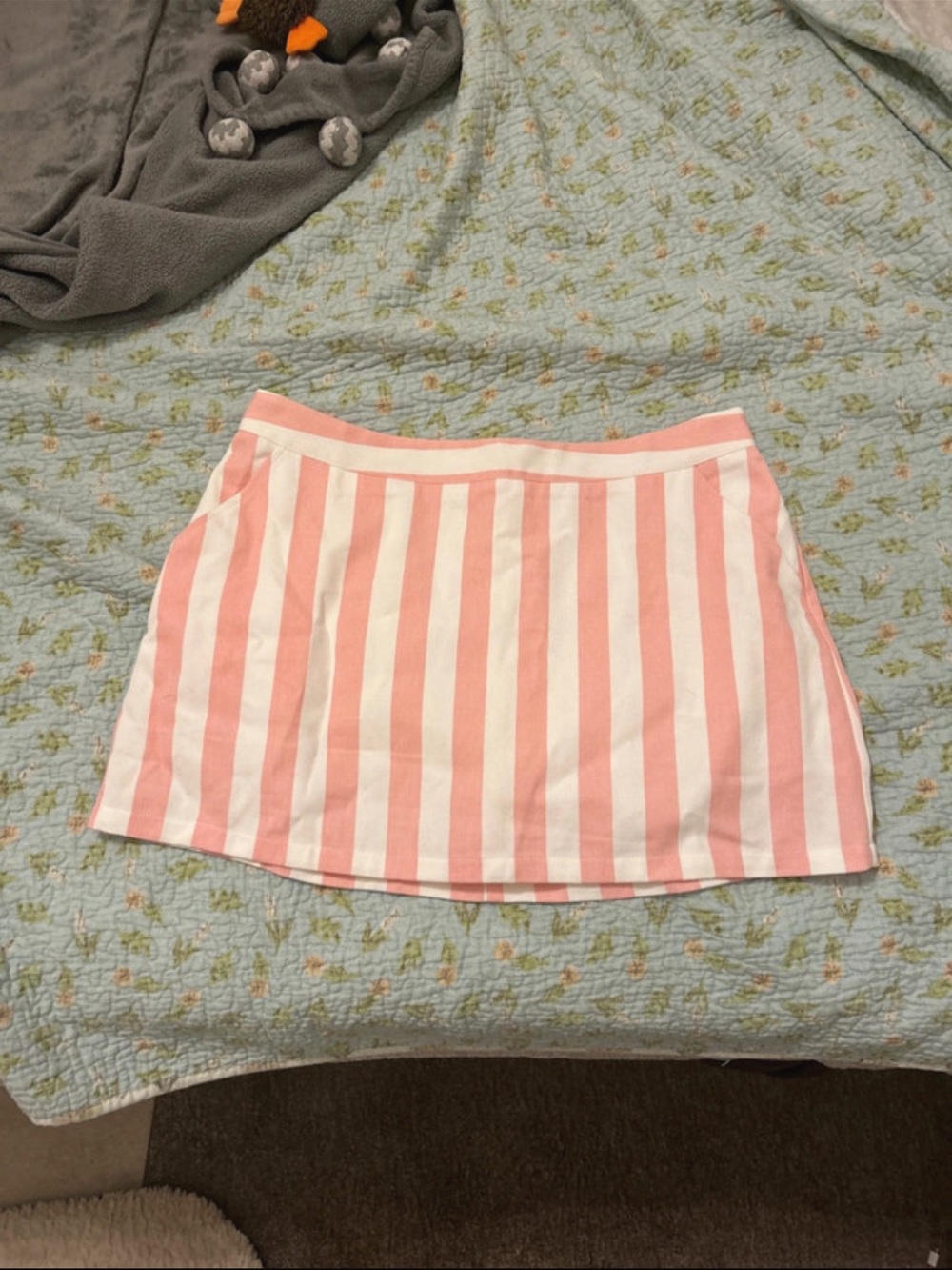Pink and White Striped Women’s A-Line Skort